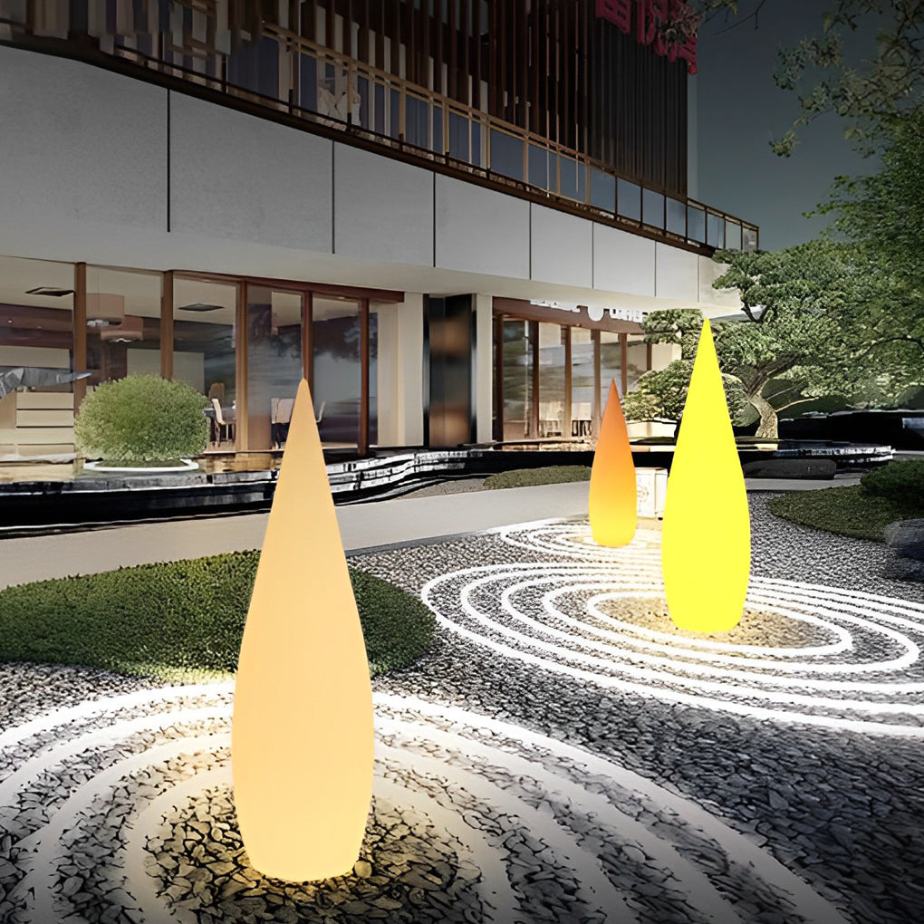 Modern Teardrop LED Outdoor Floor Lamp | Stylish Landscape Lighting