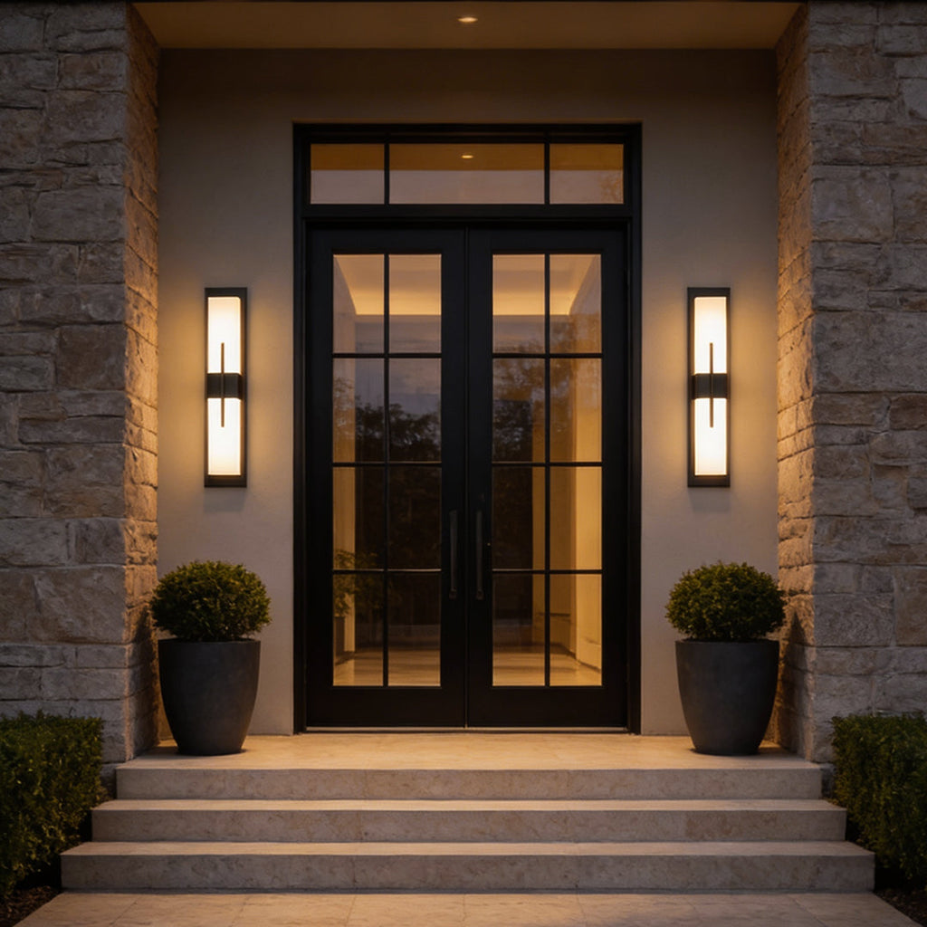 Large Outdoor Waterproof Wall Light Fixture - Stylish, Durable, Energy Efficient LED Security Lighting for Patios, Gardens, and Entrances