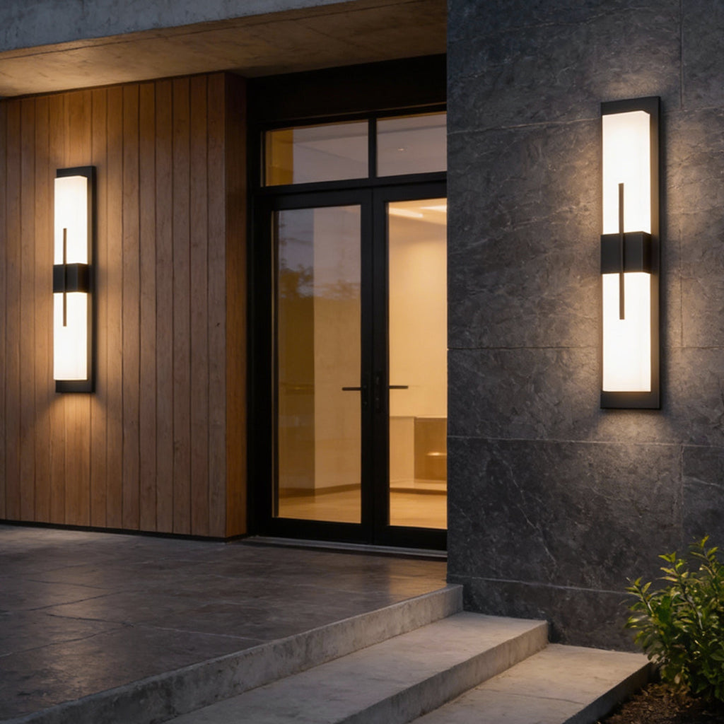 Large Outdoor Waterproof Wall Light Fixture - Stylish, Durable, Energy Efficient LED Security Lighting for Patios, Gardens, and Entrances