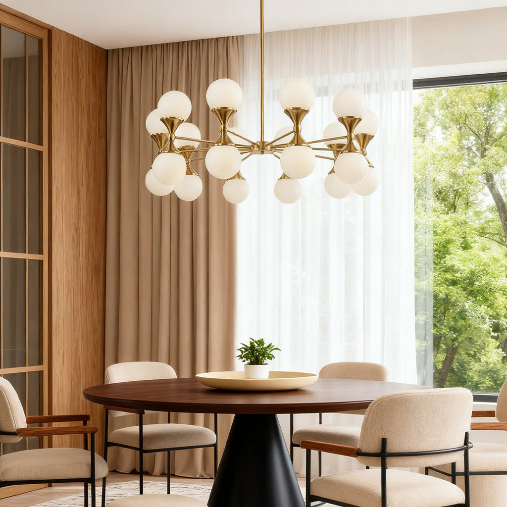 Bubble Glass Chandeliers - Stylish Full Copper Nordic Ceiling Light
