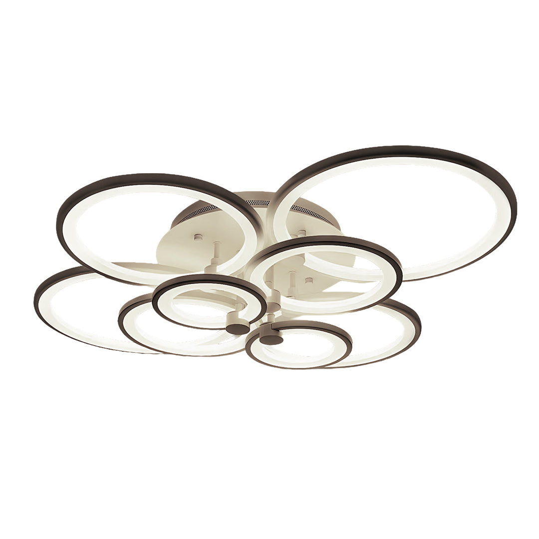 Elegant Overlapping Rings Ceiling Light - Unique Multi Ring LED Lamp