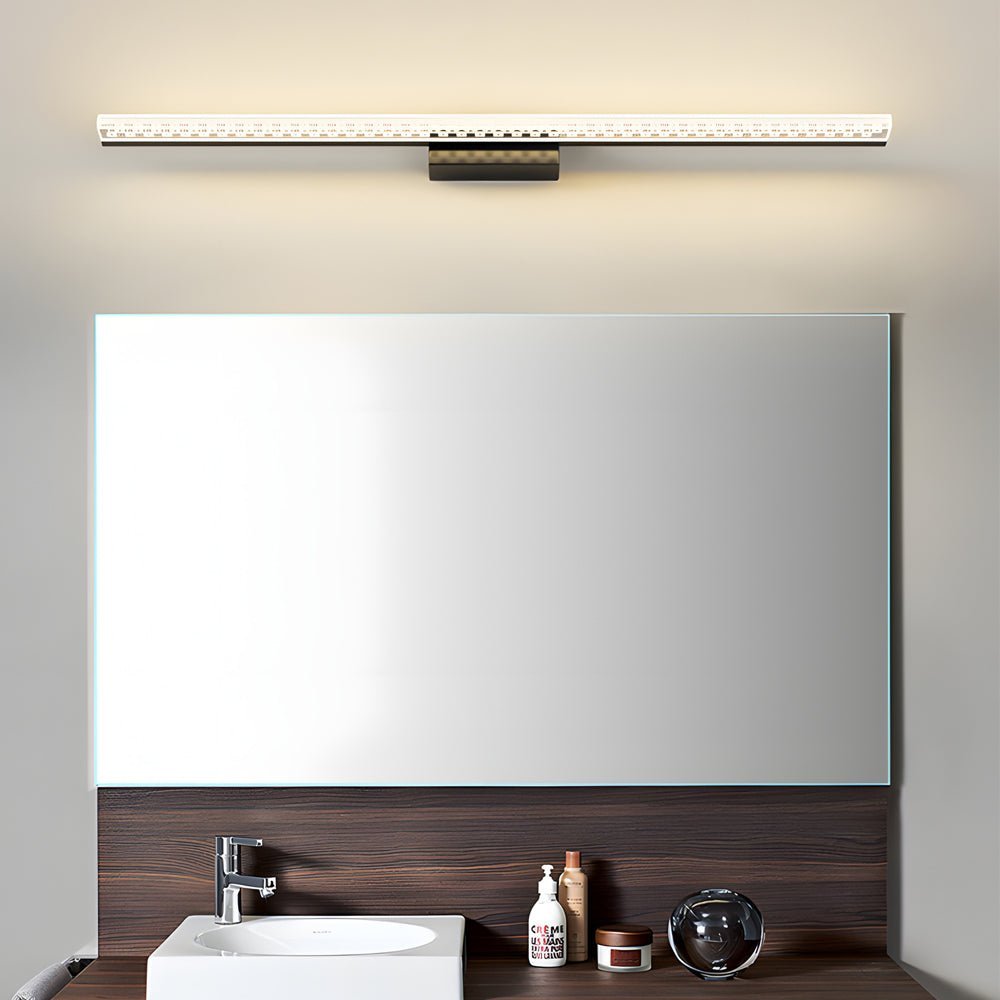 LED Bathroom Vanity Lights Geometric Acrylic Shade 3-Step Dimming Modern Light Fixture for Bathroom LED Wall Sconce Brushed Nickel Finish Energy-Efficient Lighting Stylish Vanity Light for Home Decor Adjustable Brightness LED Lighting Solutions