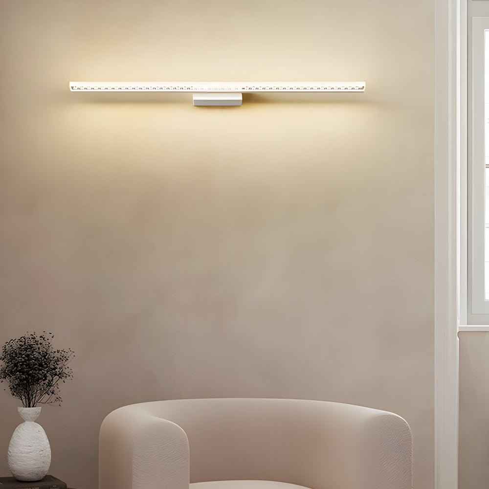 LED Bathroom Vanity Lights Geometric Acrylic Shade 3-Step Dimming Modern Light Fixture for Bathroom LED Wall Sconce Brushed Nickel Finish Energy-Efficient Lighting Stylish Vanity Light for Home Decor Adjustable Brightness LED Lighting Solutions