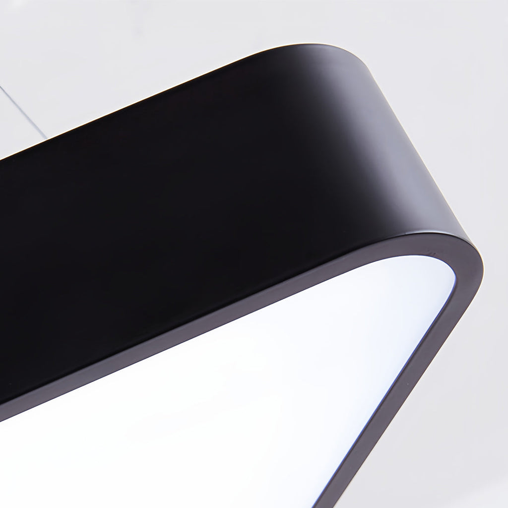 Black Modern Triangular LED Chandelier - Creative Ceiling Light