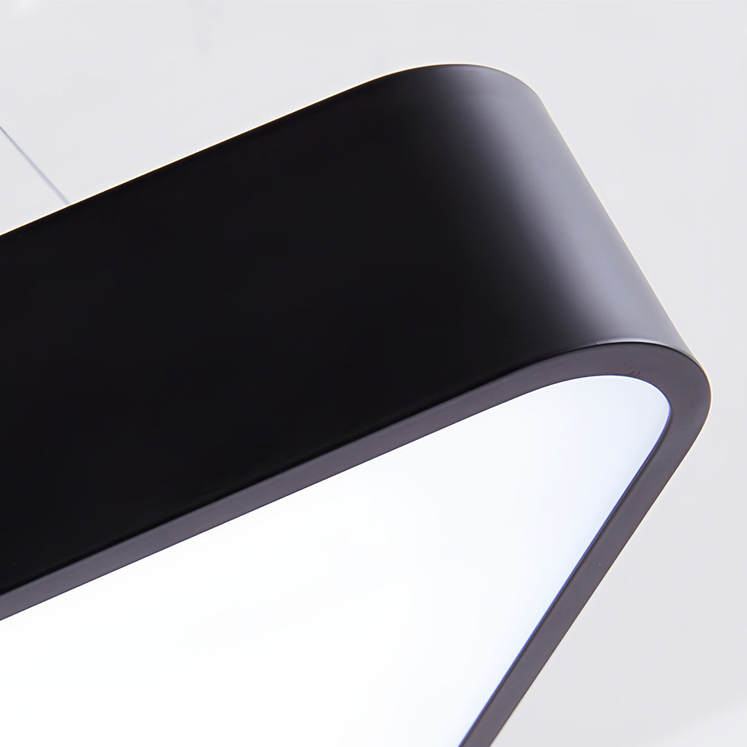 Black Modern Triangular LED Chandelier - Creative Ceiling Light