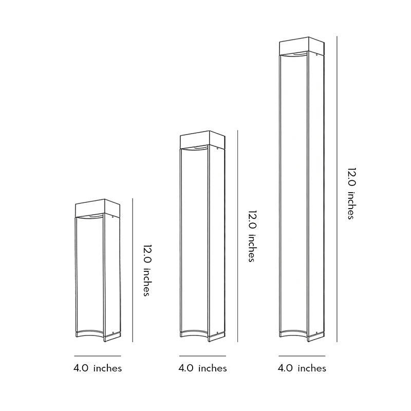 Modern Black Bollard LED Lights - Outdoor Lawn Lighting Solutions
