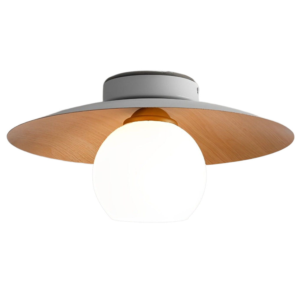 LED Ceiling Light Wood Grain Nordic Minimalist Design