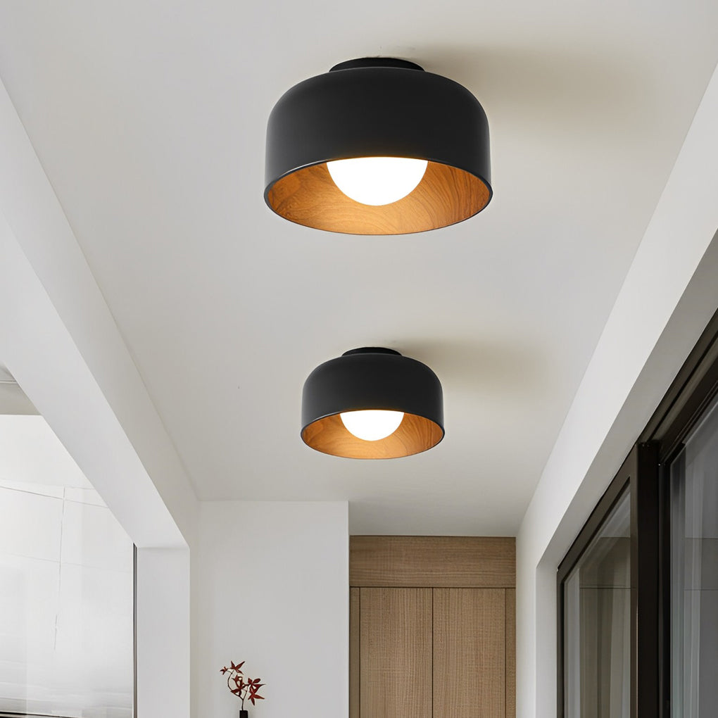 LED Ceiling Light Wood Grain Nordic Minimalist Design