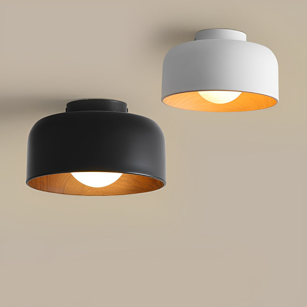 LED Ceiling Light Wood Grain Nordic Minimalist Design