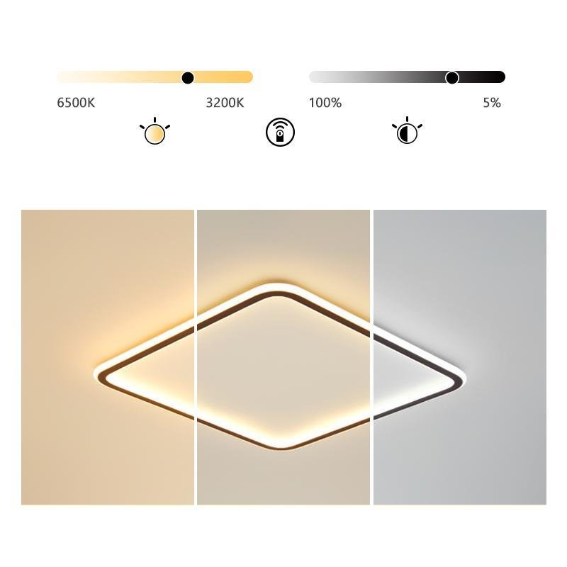 LED Square Ceiling Lights - Industrial Recessed Lighting, Energy Efficient, Modern Design, Commercial & Home Use