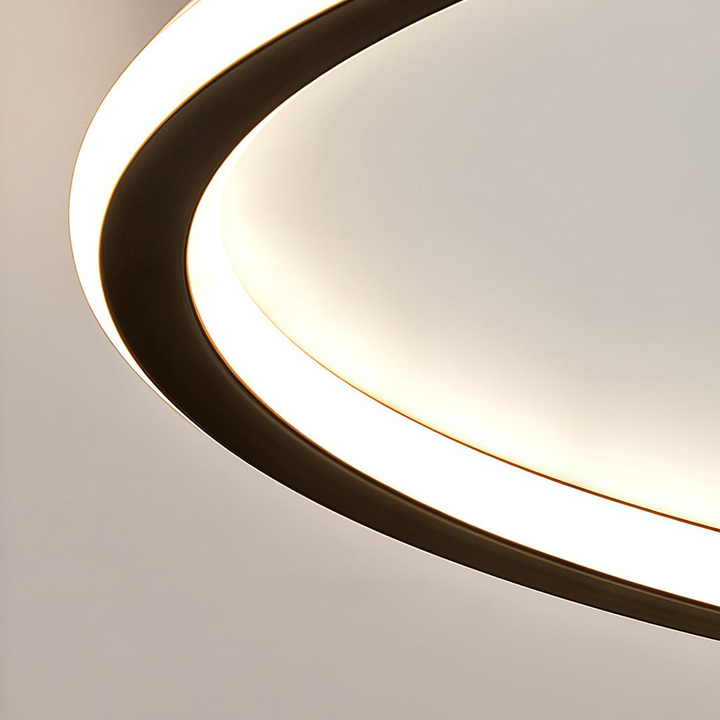 LED Circle Ceiling Lamp - Simple Acrylic Metal Light Fixture