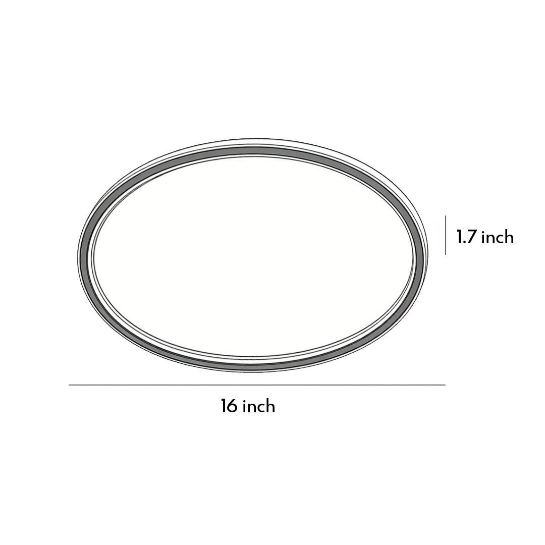 LED Circle Ceiling Lamp - Simple Acrylic Metal Light Fixture