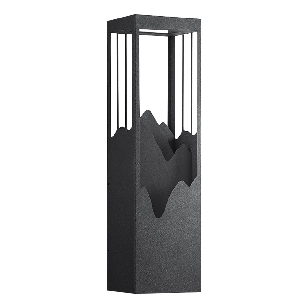 Mountain Scenery Waterproof Solar Wall Lamp - LED Up Down Lighting for Porch & Garden