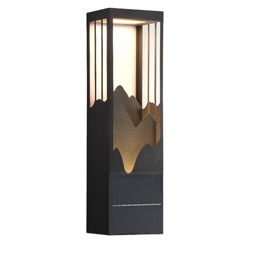 Mountain Scenery Waterproof Solar Wall Lamp - LED Up Down Lighting for Porch & Garden