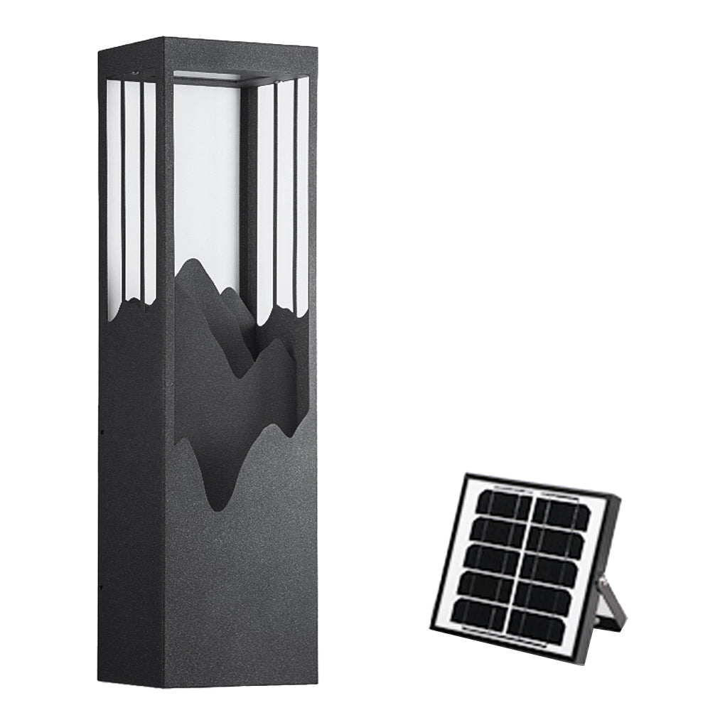 Mountain Scenery Waterproof Solar Wall Lamp - LED Up Down Lighting for Porch & Garden