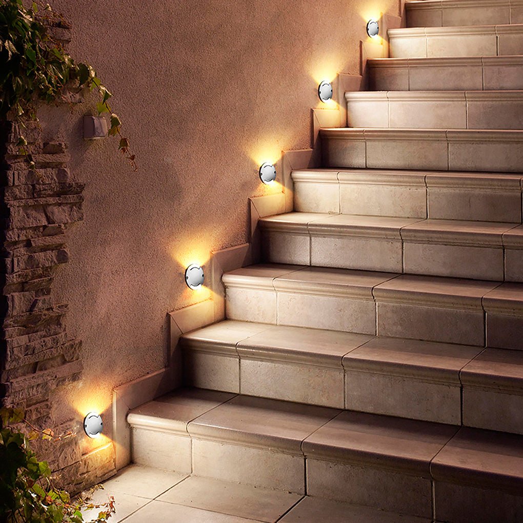 Modern LED Recessed Waterproof Step Light - Metal Deck Lighting