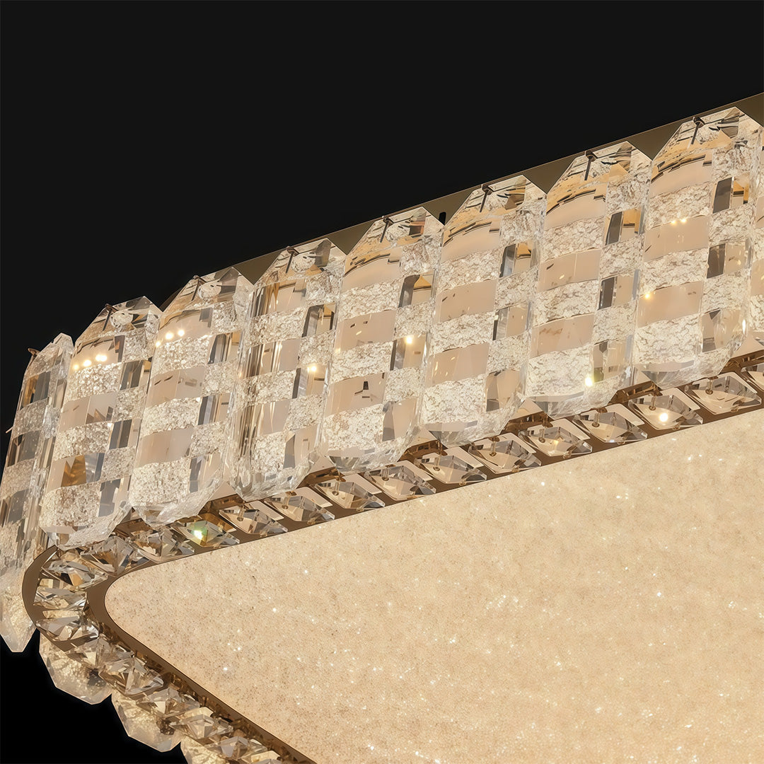 Luxury Crystal LED Flush Mount Ceiling Light Fixture