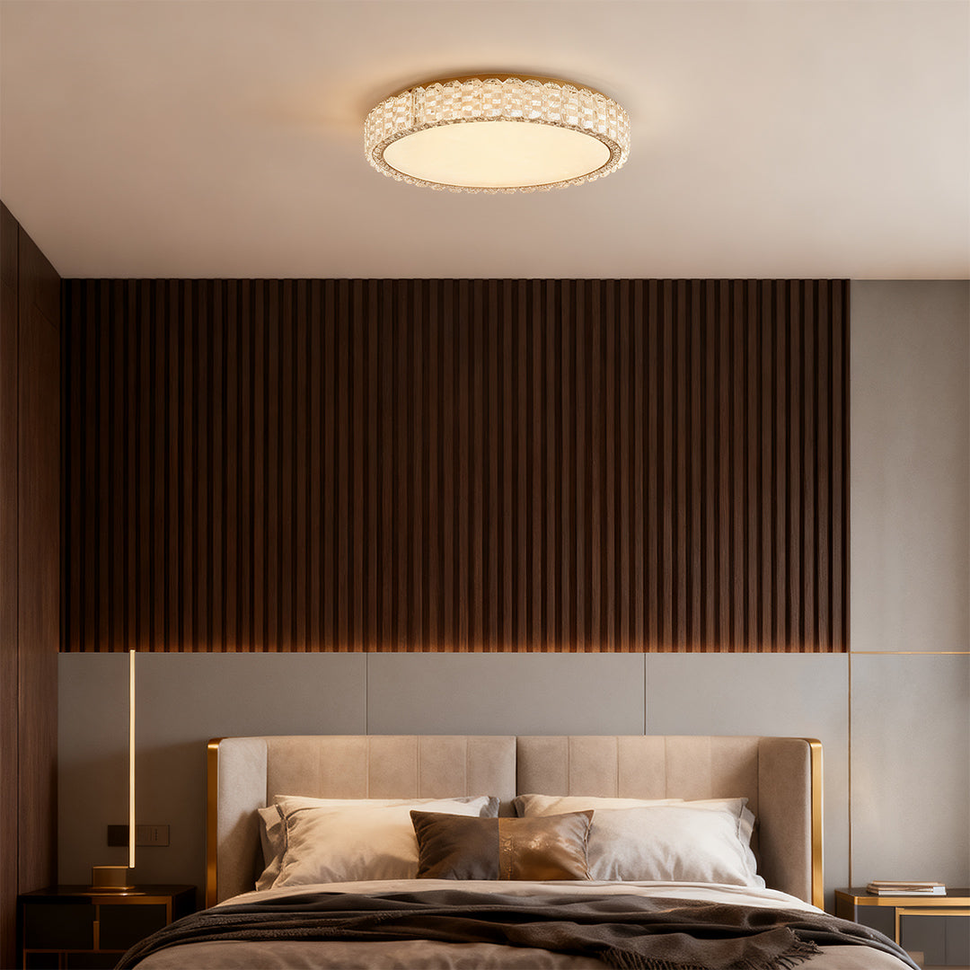 Luxury Crystal LED Flush Mount Ceiling Light Fixture