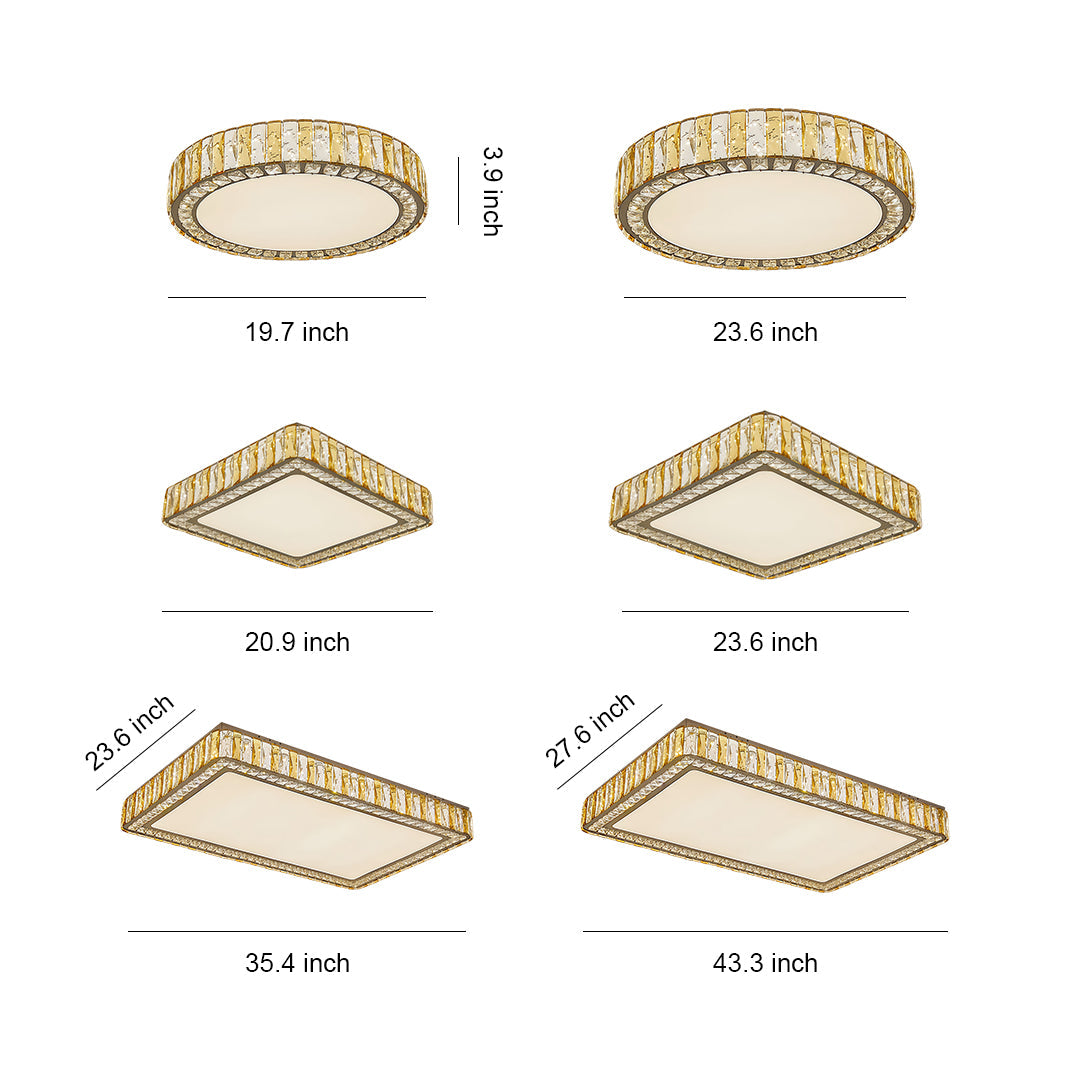 Luxury Crystal LED Ceiling Light - Flush Mount Chandelier iluminação decoração moderna