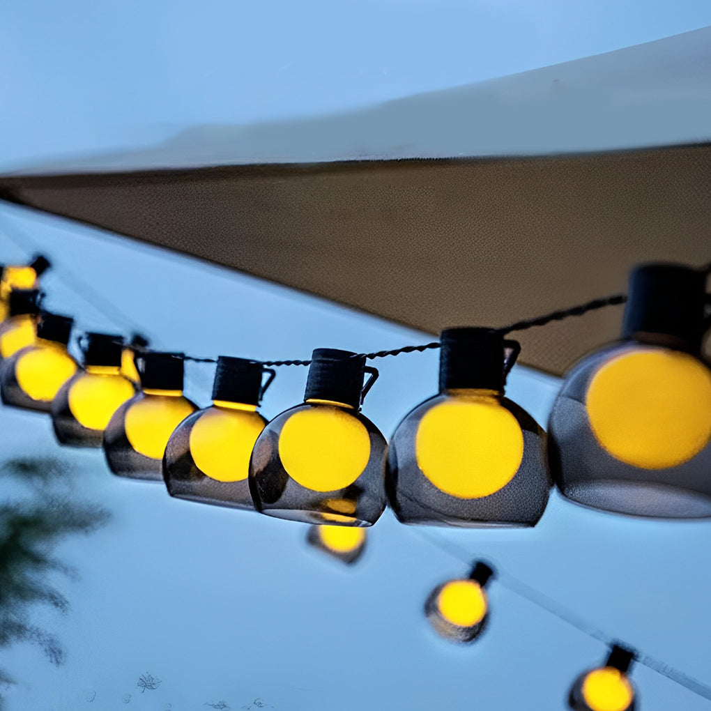 LED Globe String Lights - Outdoor Multi-Power Mode Decor