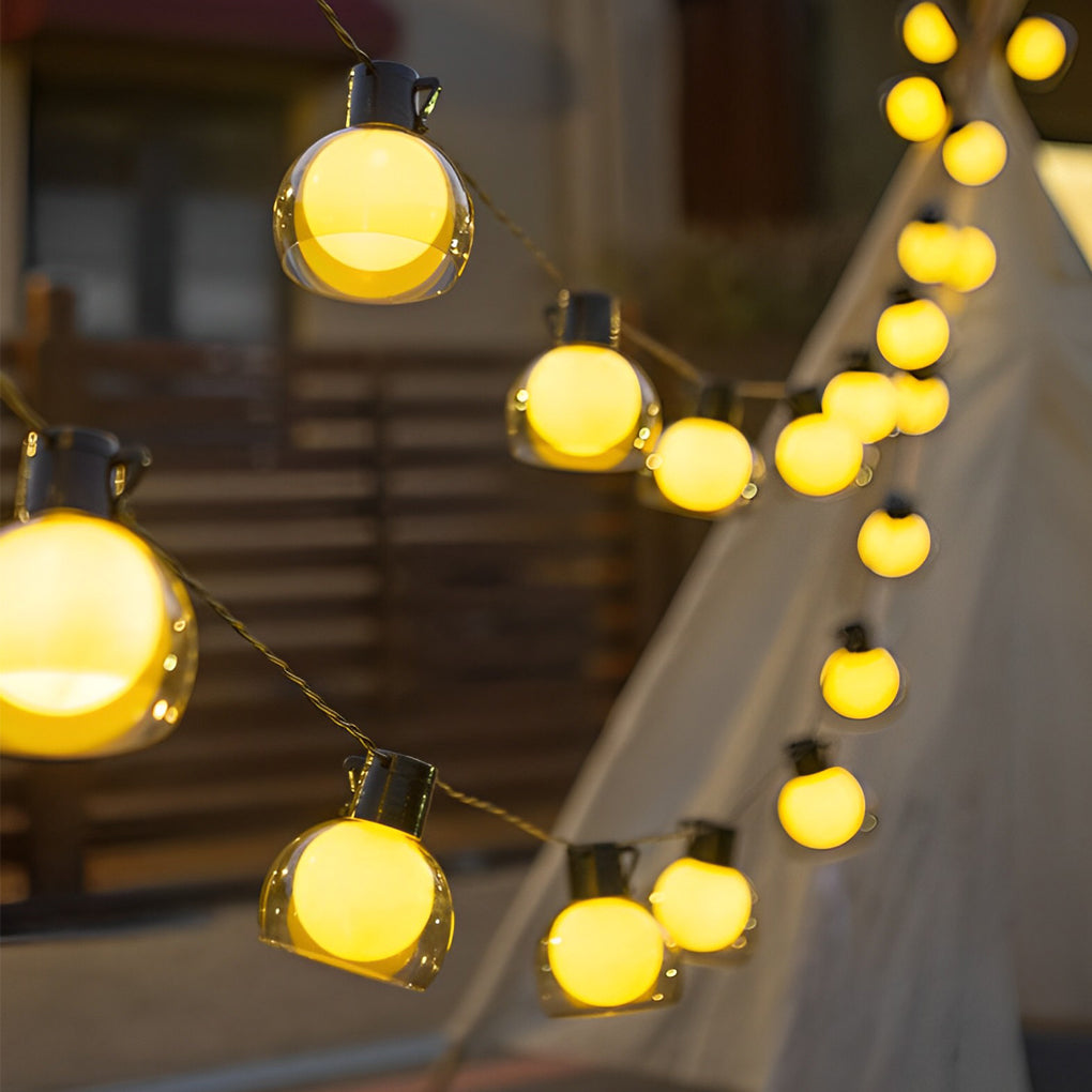 LED Globe String Lights - Outdoor Multi-Power Mode Decor