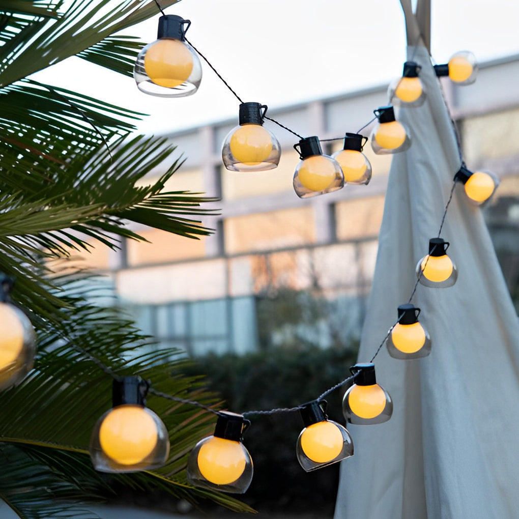LED Globe String Lights - Outdoor Multi-Power Mode Decor