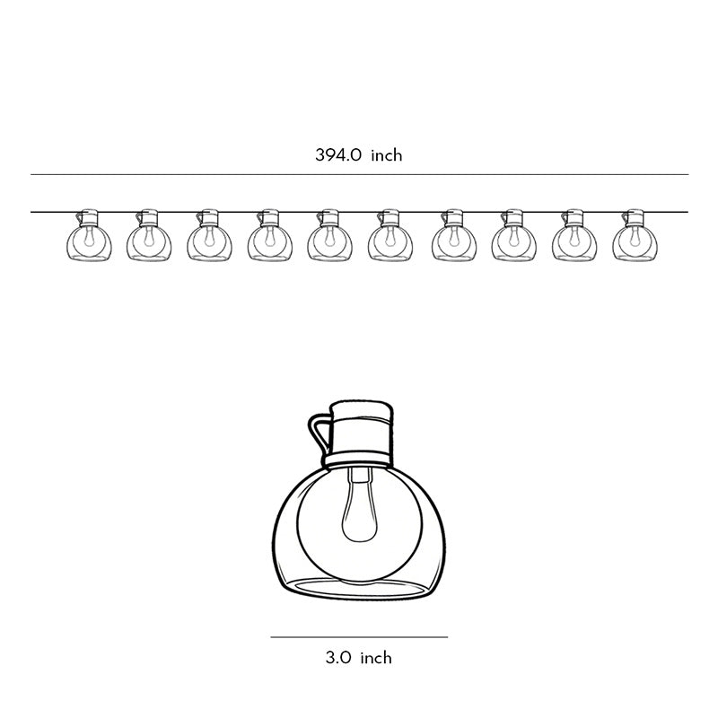 LED Globe String Lights - Outdoor Multi-Power Mode Decor
