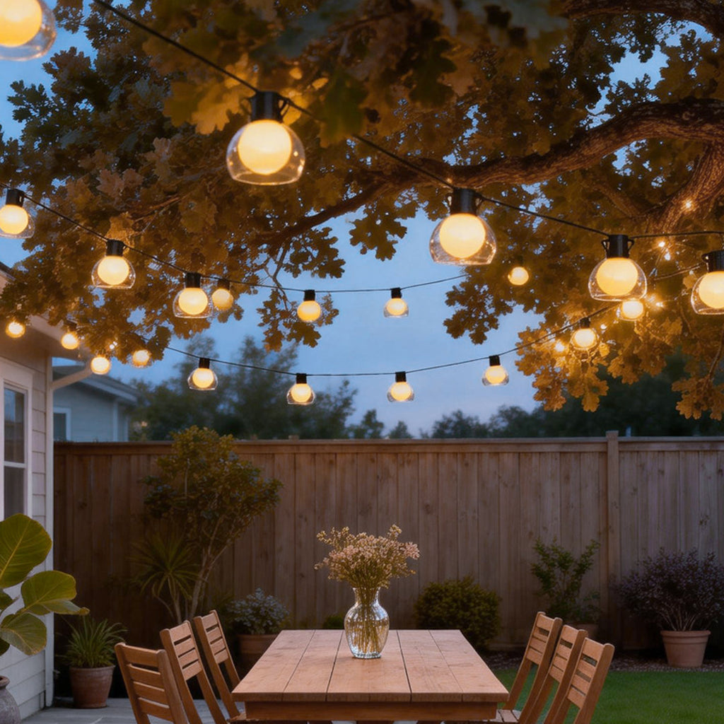 LED Globe String Lights - Outdoor Multi-Power Mode Decor