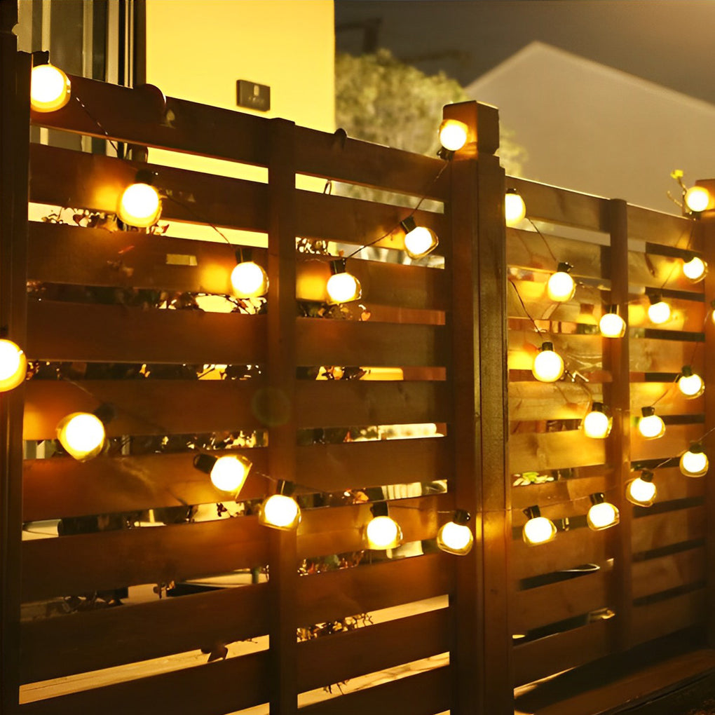 LED Globe String Lights - Outdoor Multi-Power Mode Decor