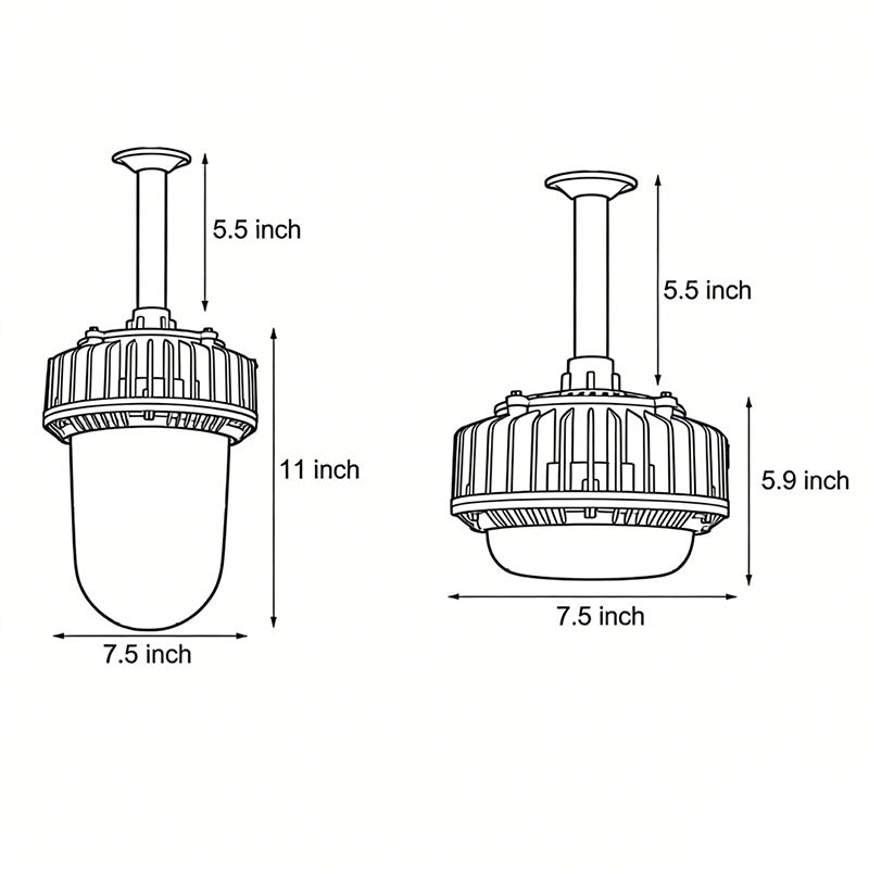 Explosion-Proof LED Pendant Light for Industrial Warehouses
