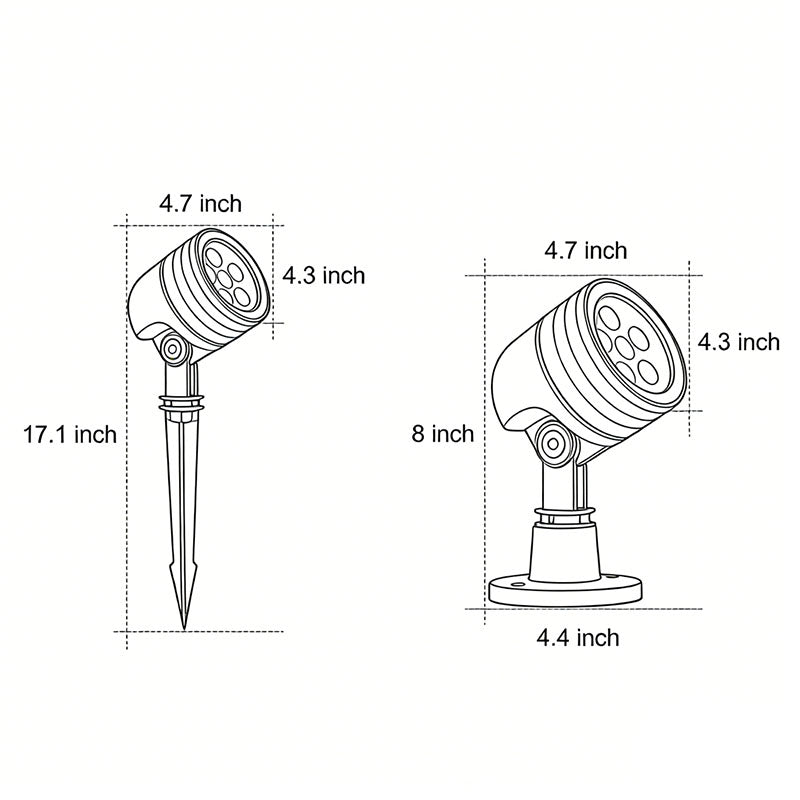 Modern LED Landscape Spot Lights - All-Aluminum Outdoor Lighting