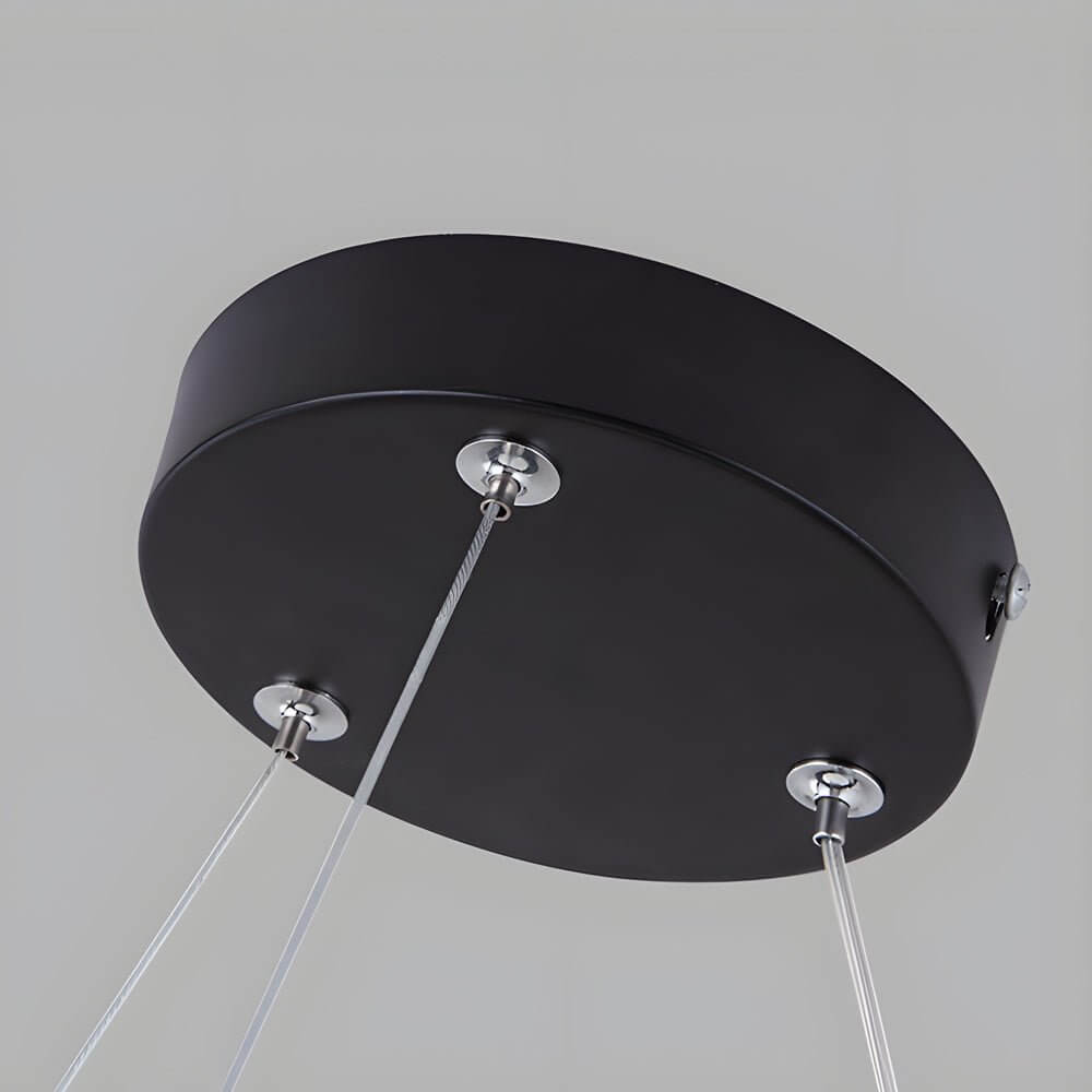 LED Pendant Ring Ceiling Light Modern Metal Acrylic Fixture