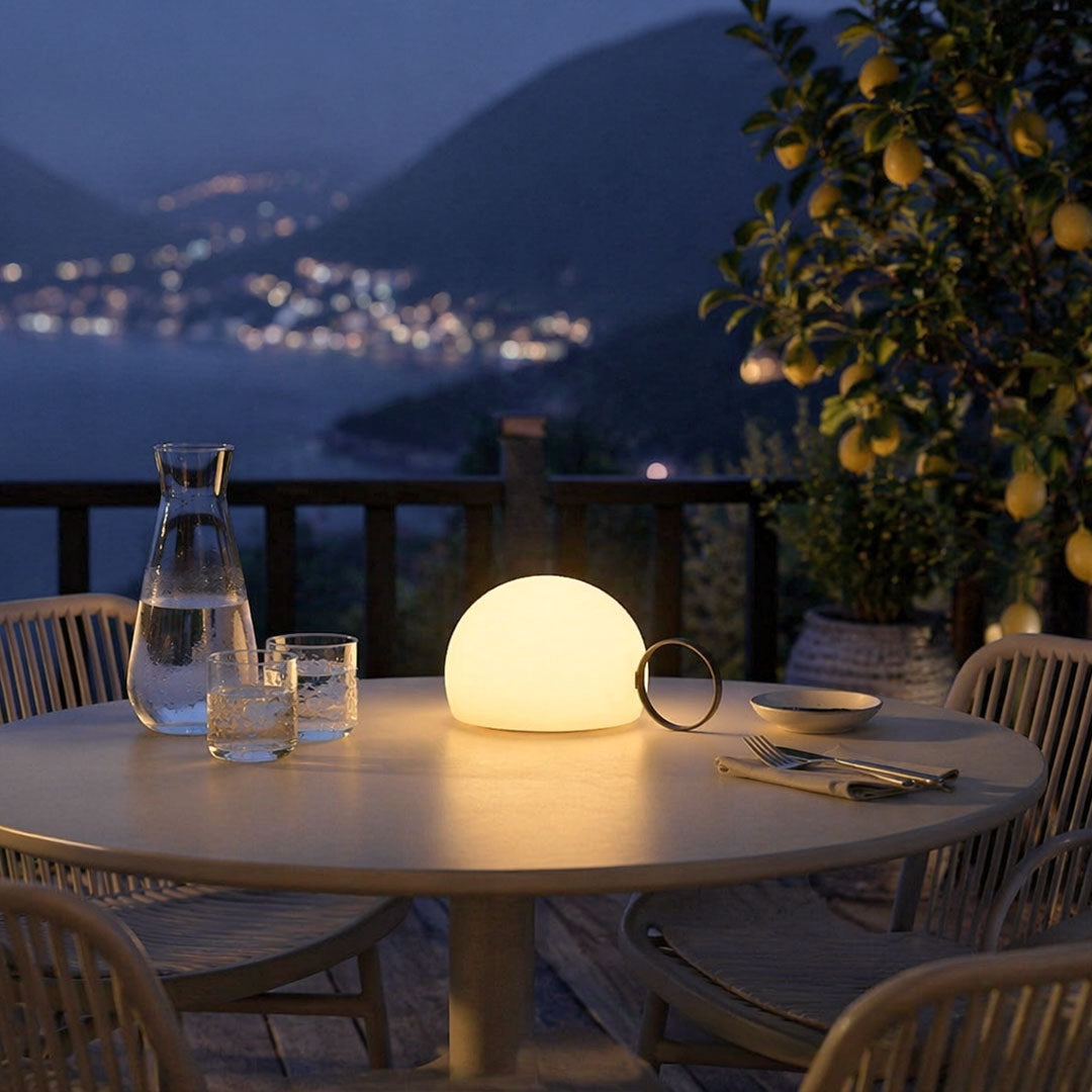 Portable Rechargeable Outdoor Table Lamp - LED Ambient Light for Camping and Patio Use