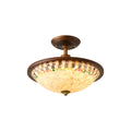 LED French Vintage Semi Flush Mount Ceiling Light - Antique Style Fixture