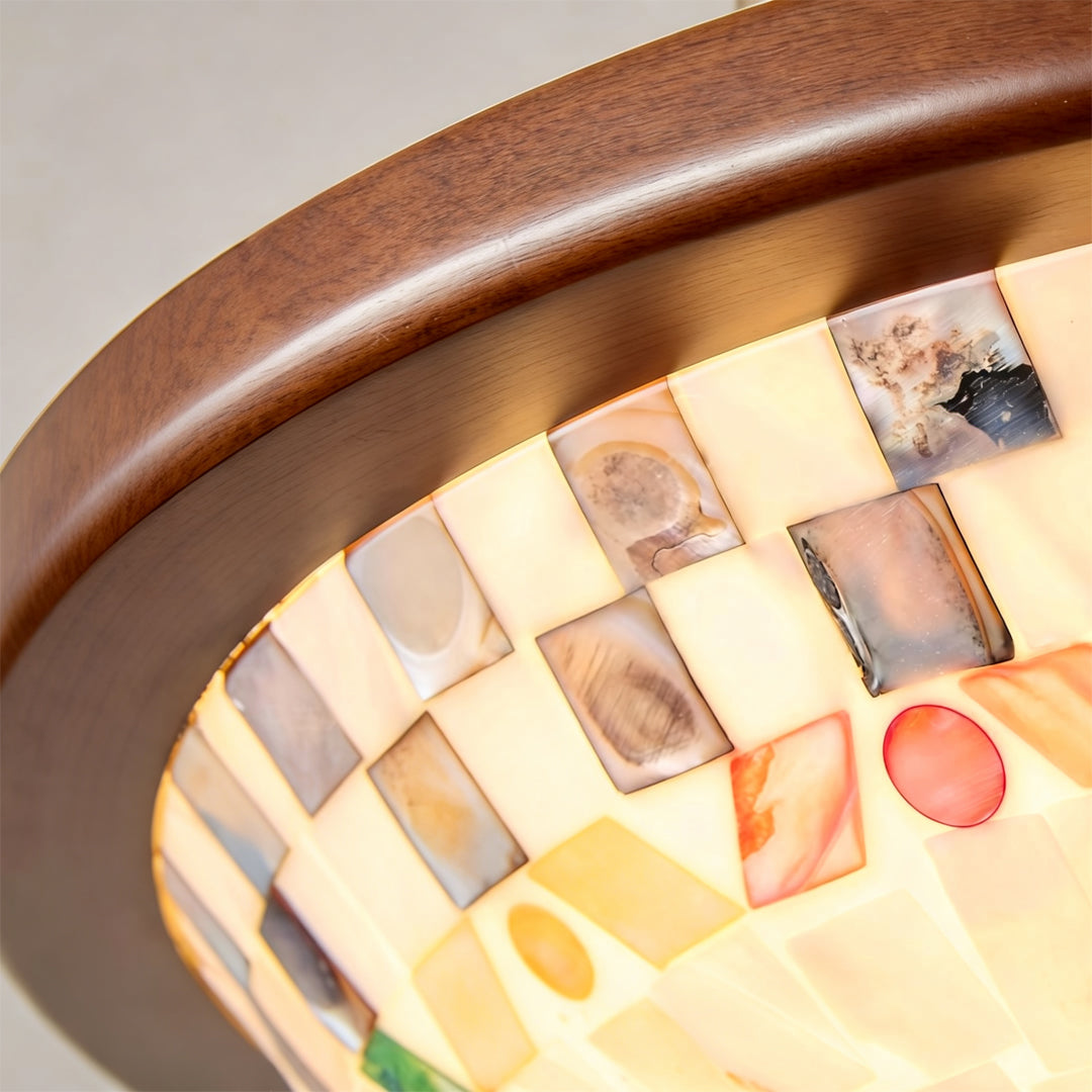 LED French Vintage Semi Flush Mount Ceiling Light - Antique Style Fixture