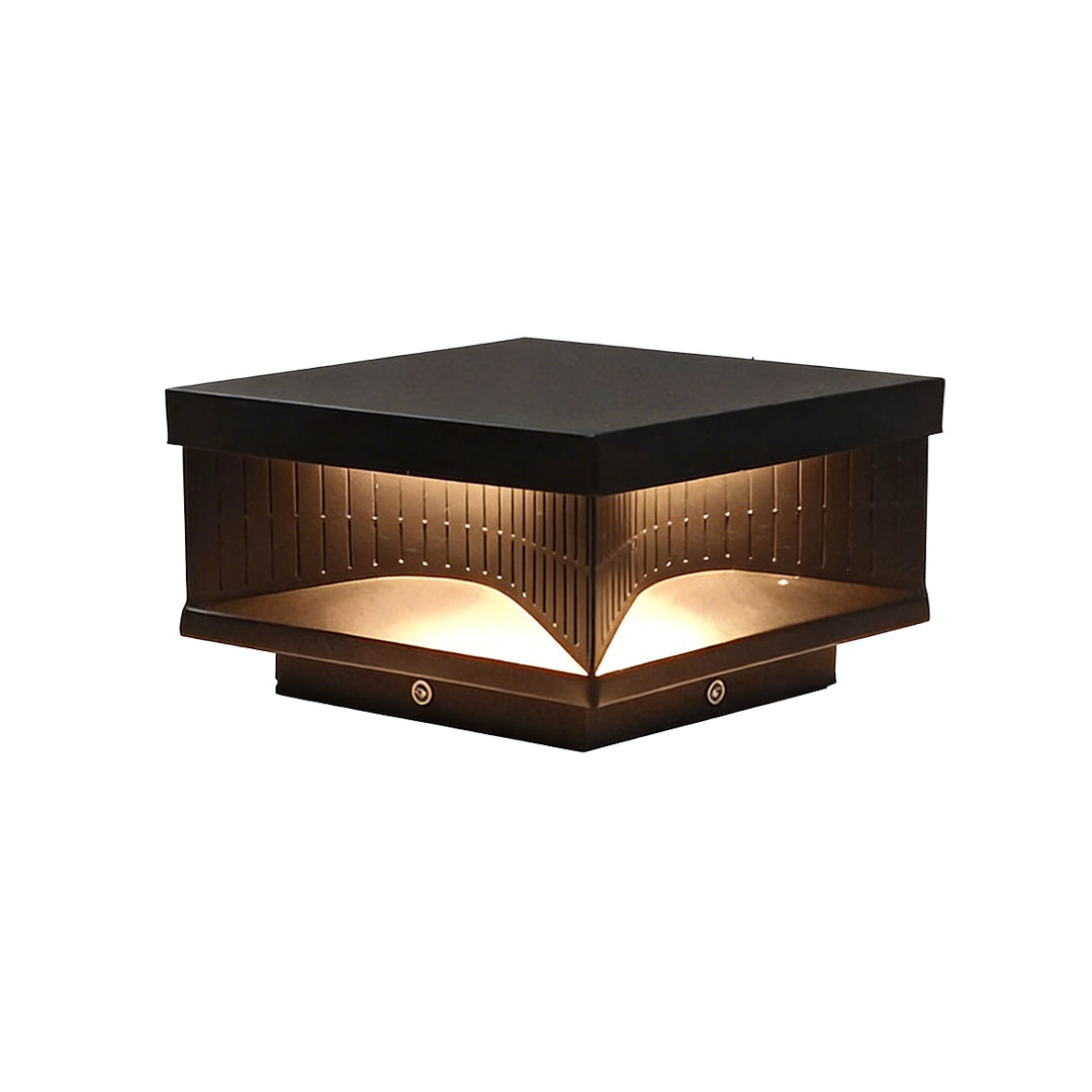 Square Outdoor Pillar Lights - Decorative LED Stripe Lighting