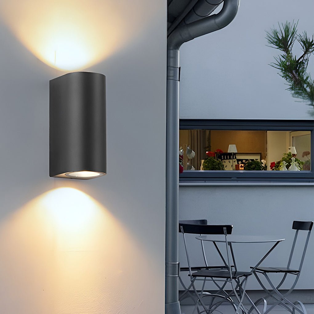 LED Outdoor Up and Down Wall Sconces - Modern Wall Lights for Patios and Gardens