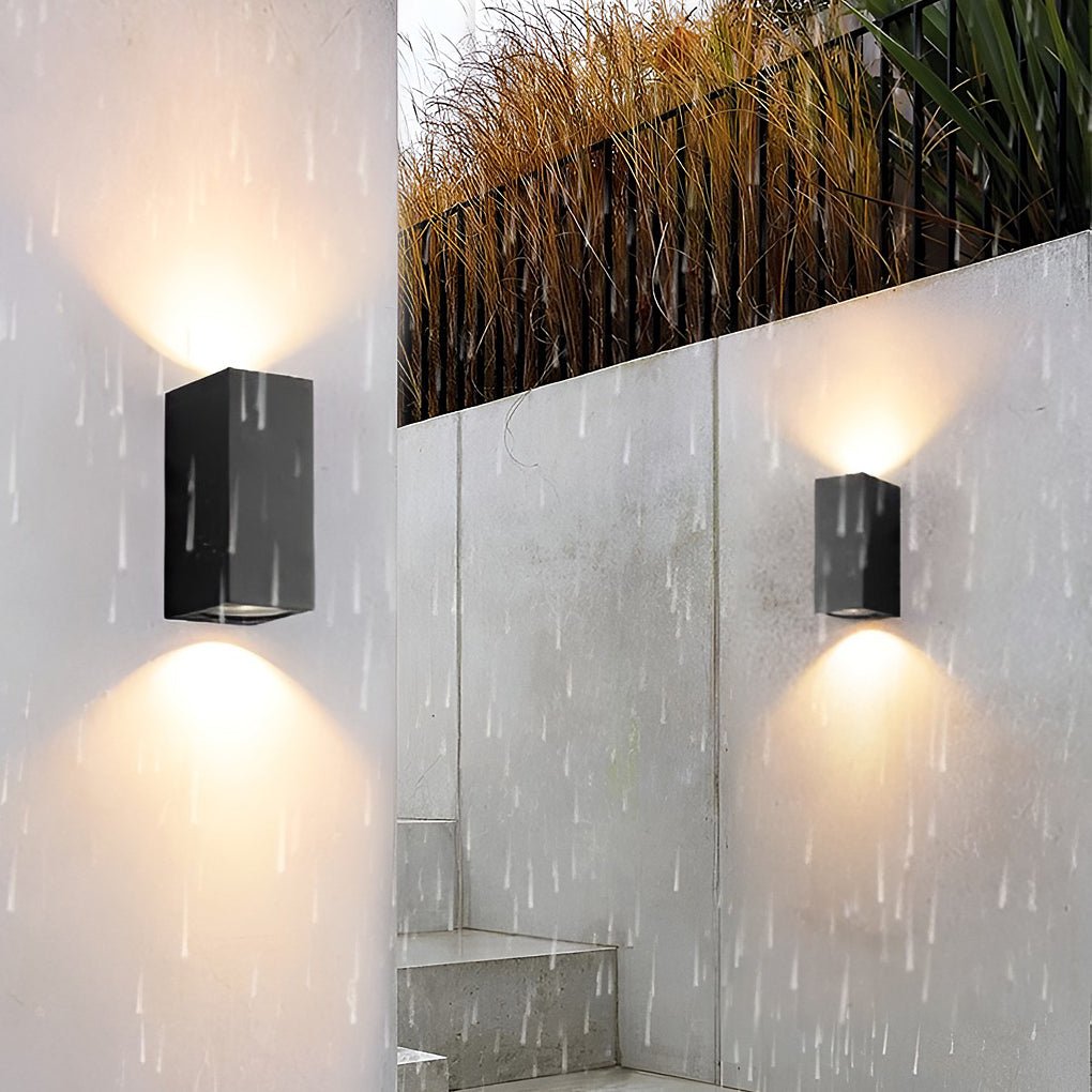 LED Outdoor Up and Down Wall Sconces - Modern Wall Lights for Patios and Gardens