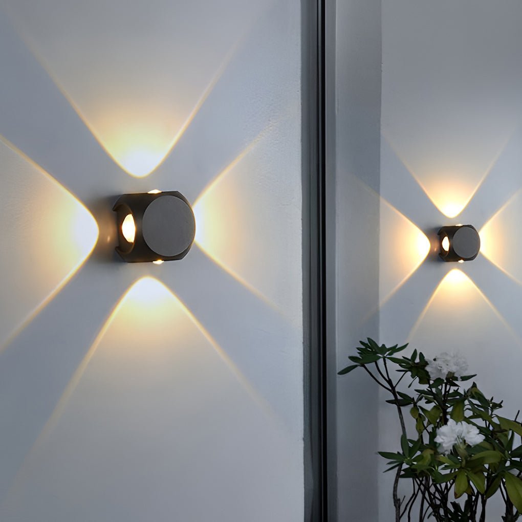 LED Up and Down Outdoor Wall Sconce Lighting