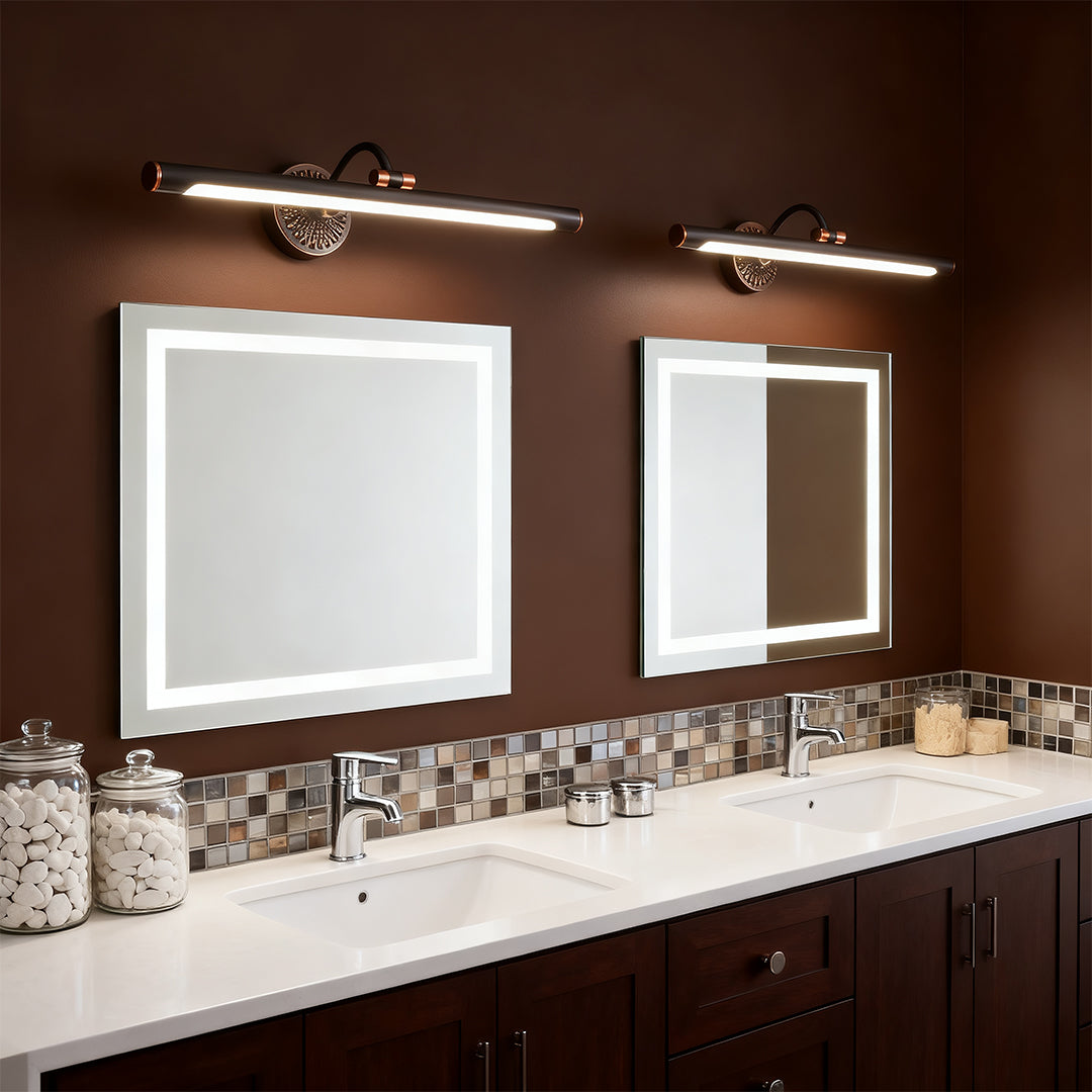 LED Vanity Bathroom Lights American Retro Mirror Cabinet Light | Vintage Bathroom Lighting Fixtures | Wall-Mounted LED Mirror Light | Stylish Bathroom Decor | Adjustable Brightness | Energy-Efficient Lighting | Antique-inspired Design | Perfect for Home,