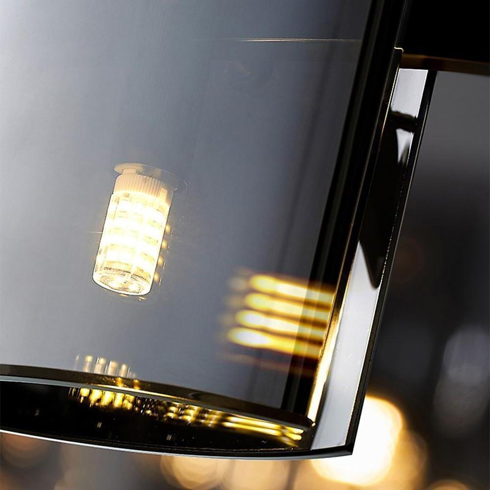 Circular LED Electroplated Metal Acrylic Chandelier Pendant Light