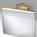 Modern Brass Curved Arm Light Bar Vanity Elegant Fixture Wall Lighting for Bathroom, Makeup, Dressing Room, Contemporary Home Décor, Stylish Illumination, LED Compatible, Adjustable, Luxury Lighting Design