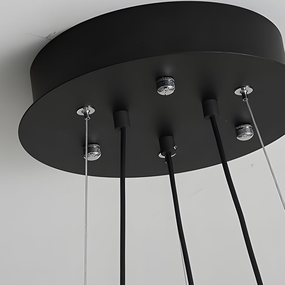 Light Guide Ring Chandelier 1-9 Lights - Modern LED Fixture