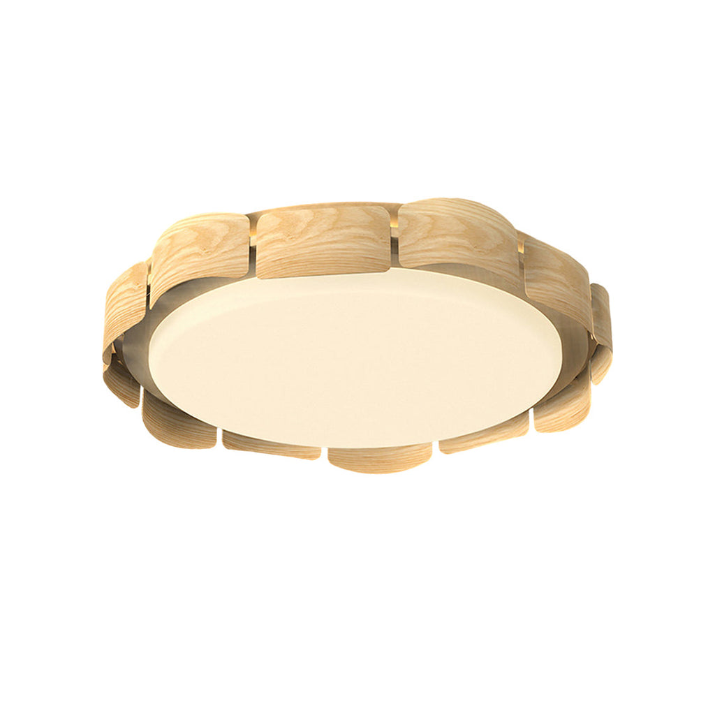 Wooden Ceiling Lights Full Spectrum Flush Mount for Eye Care