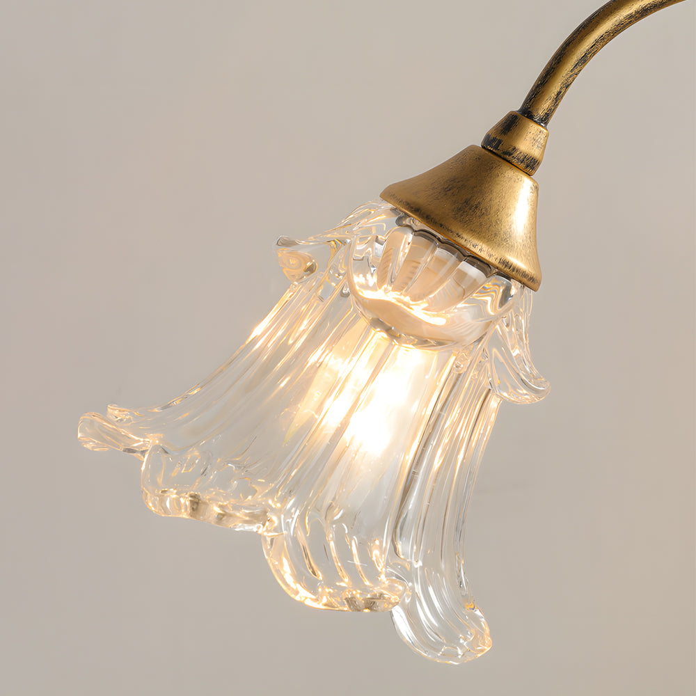 Lily Table Lamp with Dual Lights and Leaf Ornaments - Stylish Floral Lighting for Home Décor
