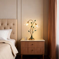 Lily Table Lamp with Dual Lights and Leaf Ornaments - Stylish Floral Lighting for Home Décor
