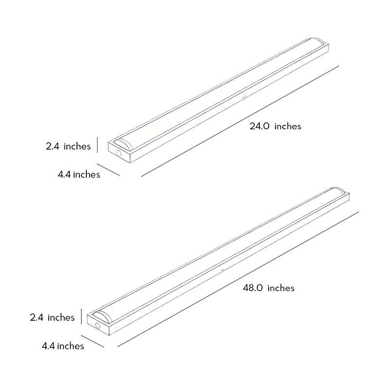 Modern Minimalist White LED Linear Ceiling Light