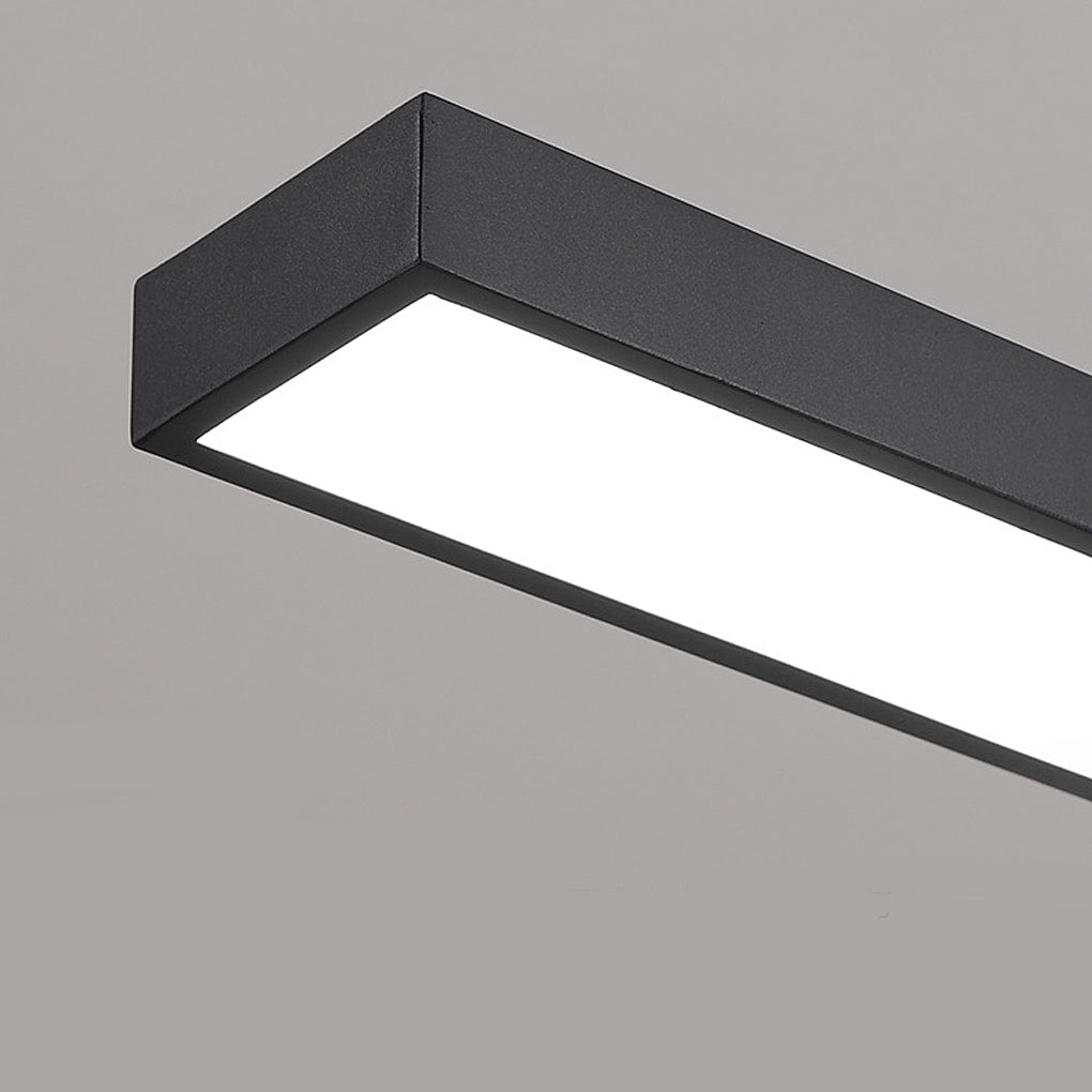 Linear Ceiling Pendant Light - Black Modern Iron Fixture