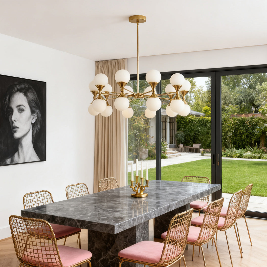 Bubble Glass Chandeliers - Stylish Full Copper Nordic Ceiling Light