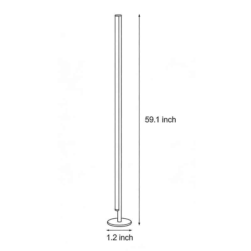 Minimalist LED Linear Floor Lamp - Modern Ambient Light